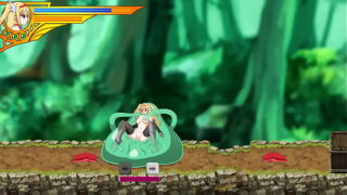 Cute blonde girl hentai having sex with male monsters in Sword of Resistance act ryona sex game