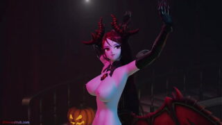 [MMD] Halloween Special! Succubus dances for you and fucks her slaves (NSFW version)