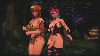 Hot Shemale Fairy Fucks Amazon in the Forest – 3D Animated Cartoon Futanari Sex