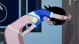 Rukia fingering her pussy until she orgasms – Bleach Hentai.