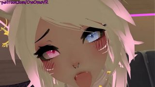 Shy Catgirl Puts on a Show for you ️solo Masturbation in Virtual Reality [VRchat] 3d Hentai Camgirl
