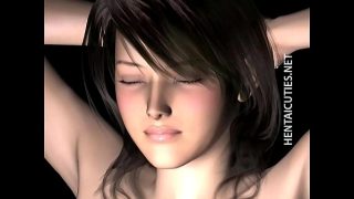 Sexy 3D hentai babe gets pussy licked